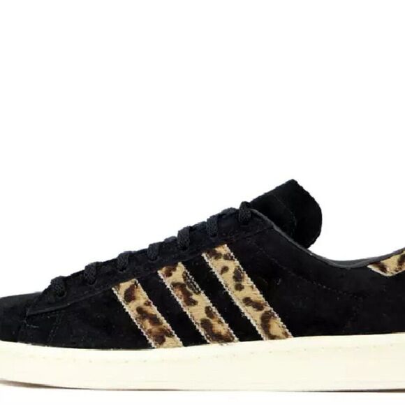 RARE Adidas Campus 80s XLG Black Suede Fur Q34551 Mens 9 US, Uk 8.5 42 2/3 EUR - Picture 2 of 7